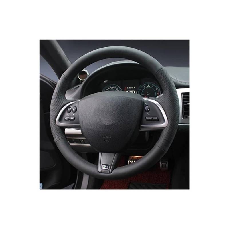Lenkradbezug Lenkradhülle DIY Schwarz Auto Lenkrad Abdeckung Für Jaguar XFL XEL XF XE XJL Für F-PACE F-Type Auto Zubehör Auto innen von XYSZQJZYP