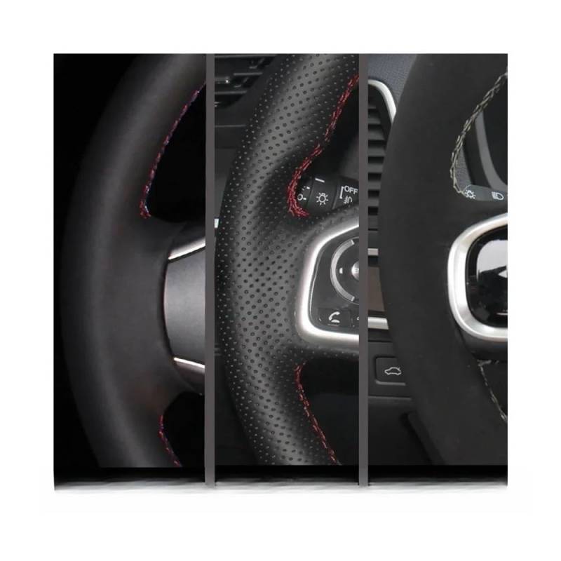 Lenkradbezug Lenkradhülle Handgenähte, rutschfeste Schwarze Auto-Lenkradabdeckung für Grand for Cherokee 2014–2020 von XYSZQJZYP