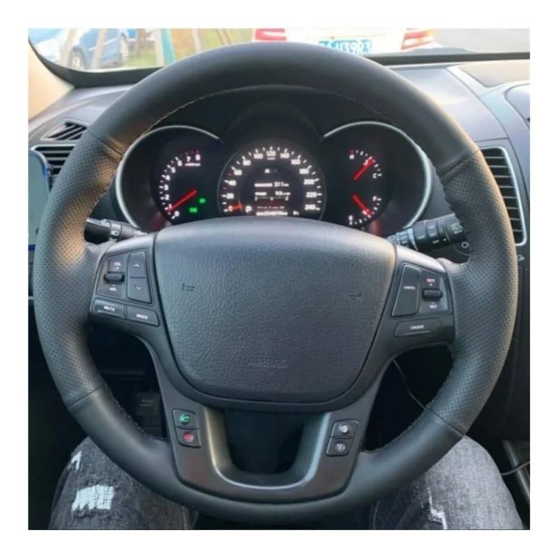 Lenkradbezug Lenkradhülle PU Auto Lenkrad Abdeckung Für Kia Für Sorento 2009-2014 K7 Für Cadenza 2011-2015 Auto Innen Auto Styling von XYSZQJZYP