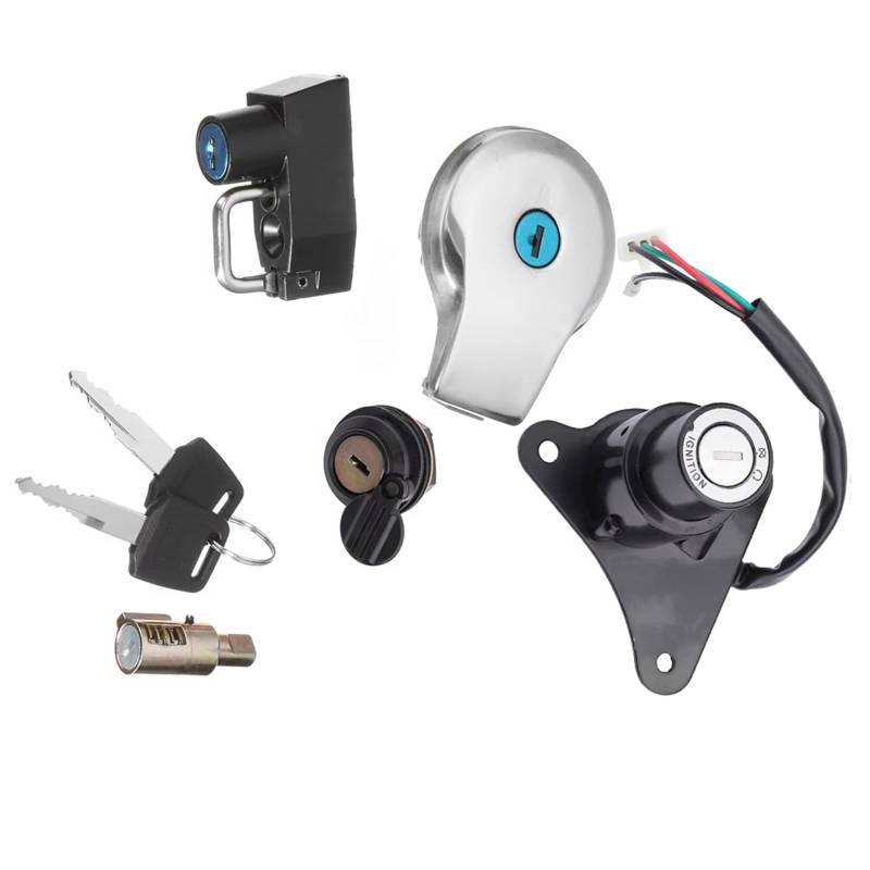Kompatibel Mit Yamaha Für Virago Für XV535 Für XXV240 Für 250 Für 3LS Motorrad-Zündschalter, Tankdeckel, Tankdeckel, Schloss, Schlüsselkappen-Set zündschloss von XYUOIS