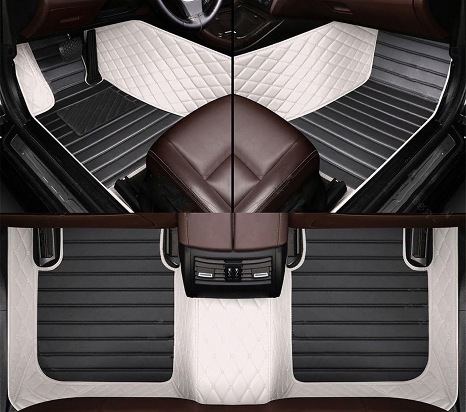 XYUOIS Fußmatten Auto Kompatibel Mit Civic 2007 2008 2009 2010 2011 Auto-Fußmatten, Individuelle Auto-Fußpolster, Teppichbezug, Innenzubehör, Anti-Rutsch-Matte(12) von XYUOIS