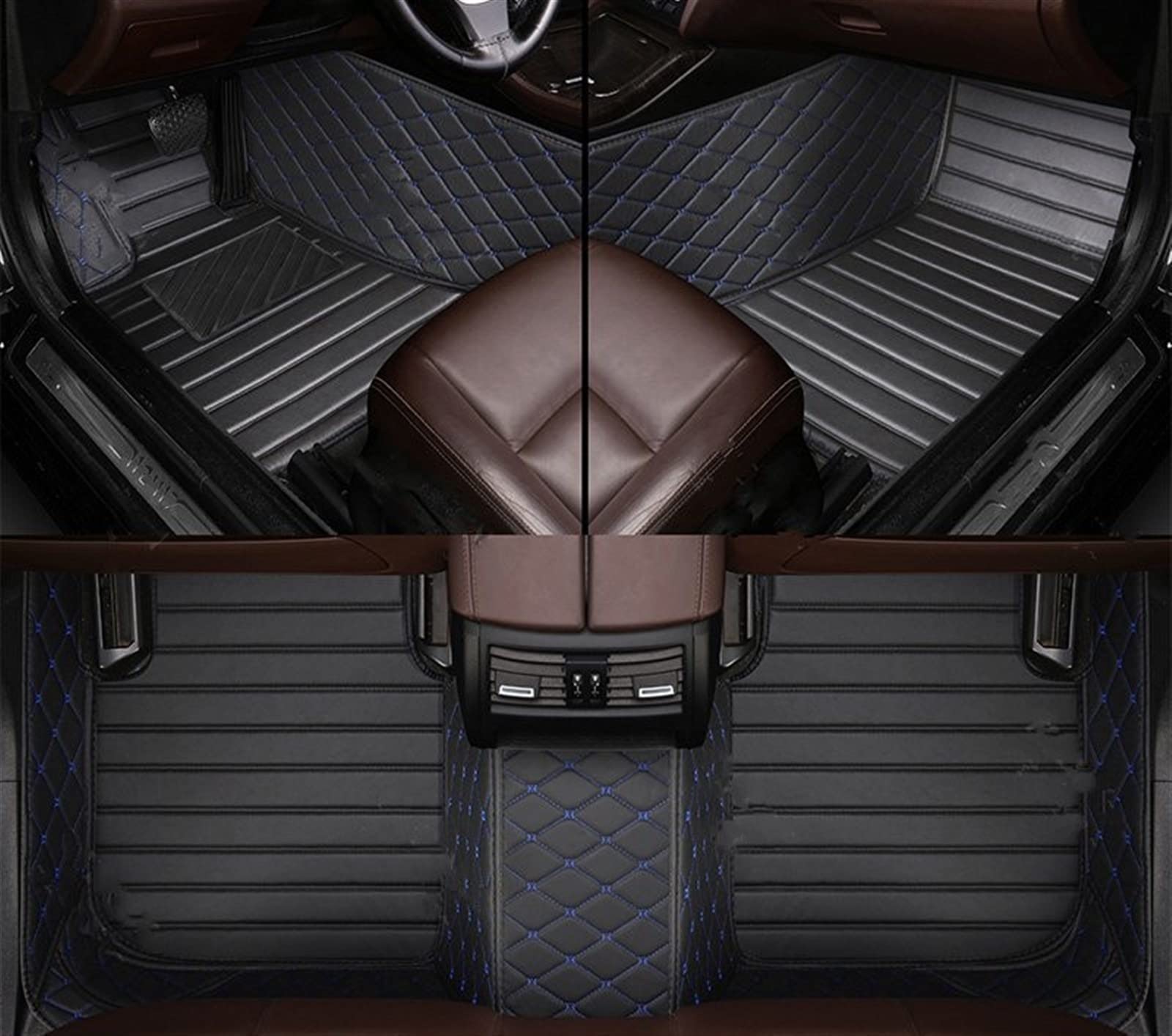 XYUOIS Fußmatten Auto Kompatibel Mit Civic 2007 2008 2009 2010 2011 Auto-Fußmatten, Individuelle Auto-Fußpolster, Teppichbezug, Innenzubehör, Anti-Rutsch-Matte(4) von XYUOIS