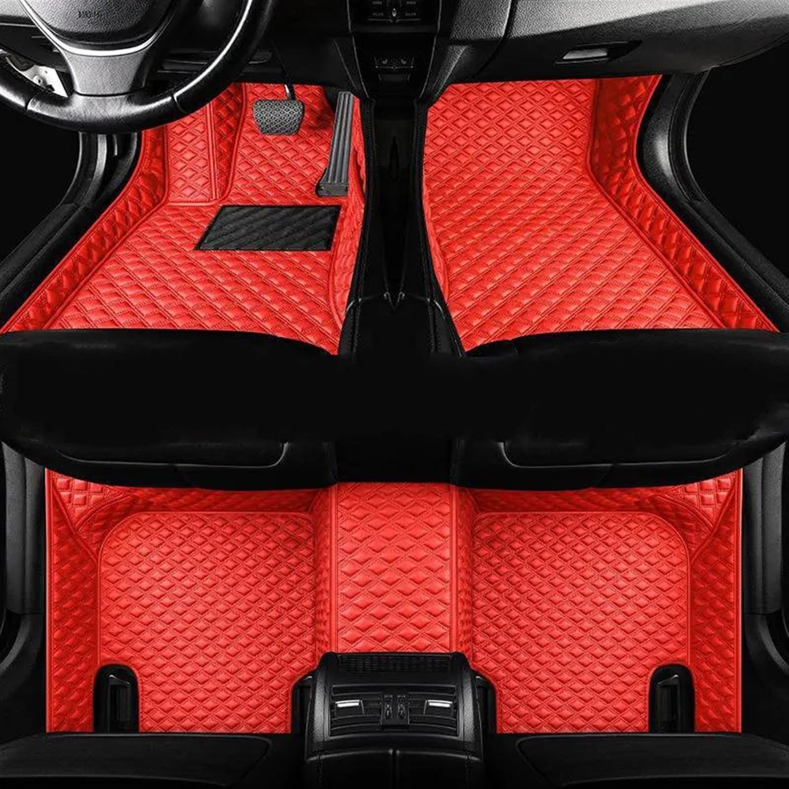 XYUOIS Fußmatten Auto Kompatibel Mit Fit Für Jazz 2014 2015 2016 2017 2018 5 Sitze, Auto-Teppich, Auto-Styling-Teppich, Armaturenbrett-Auto-Fußmatten, Innen-Anti-Rutsch-Matte(10) von XYUOIS