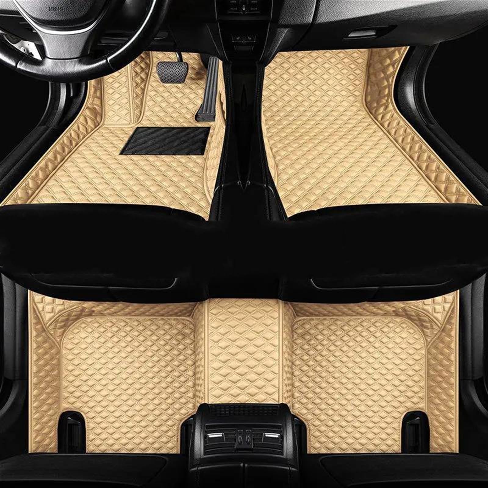 XYUOIS Fußmatten Auto Kompatibel Mit Fit Für Jazz 2014 2015 2016 2017 2018 5 Sitze, Auto-Teppich, Auto-Styling-Teppich, Armaturenbrett-Auto-Fußmatten, Innen-Anti-Rutsch-Matte(6) von XYUOIS