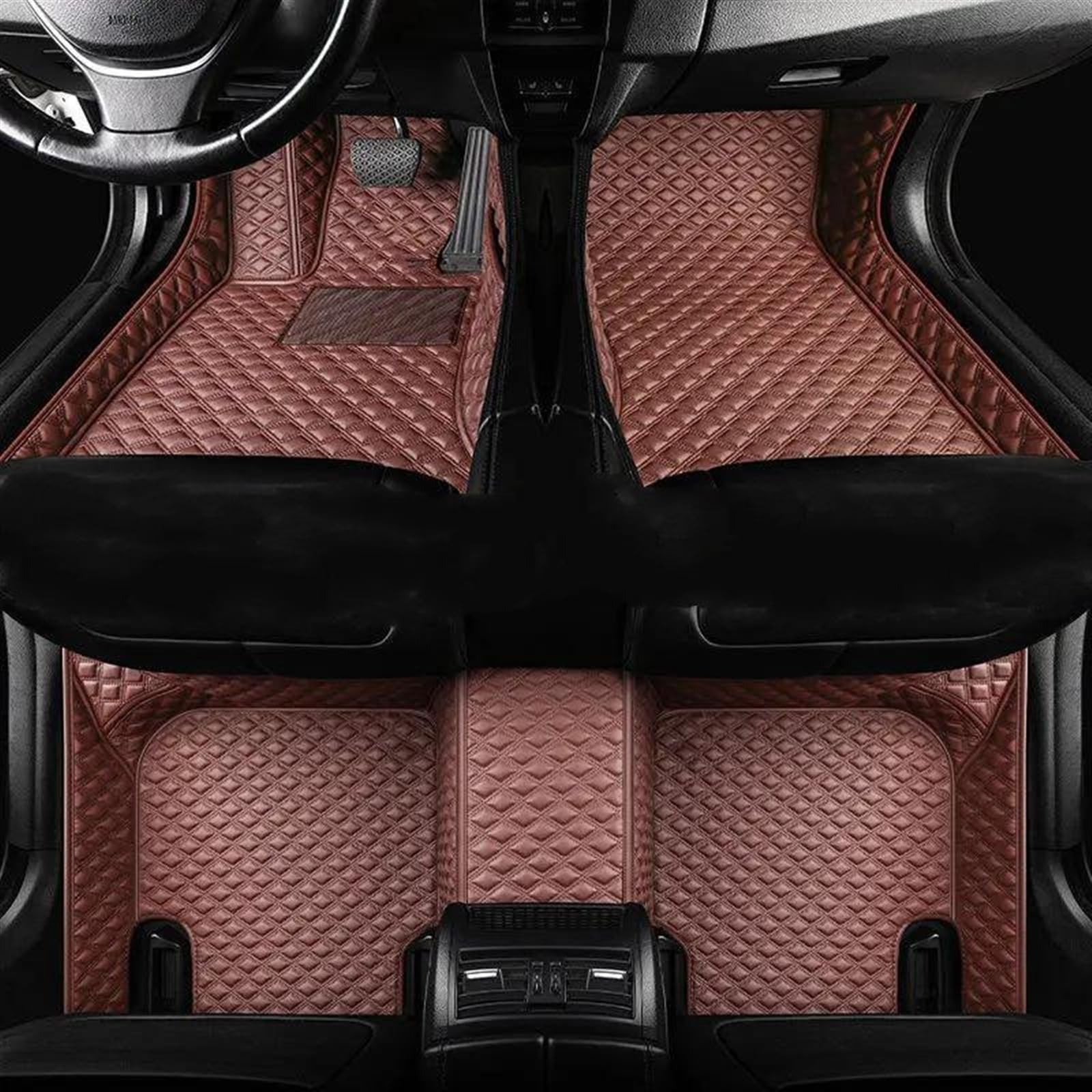 XYUOIS Fußmatten Auto Kompatibel Mit Fit Für Jazz 2014 2015 2016 2017 2018 5 Sitze, Auto-Teppich, Auto-Styling-Teppich, Armaturenbrett-Auto-Fußmatten, Innen-Anti-Rutsch-Matte(9) von XYUOIS