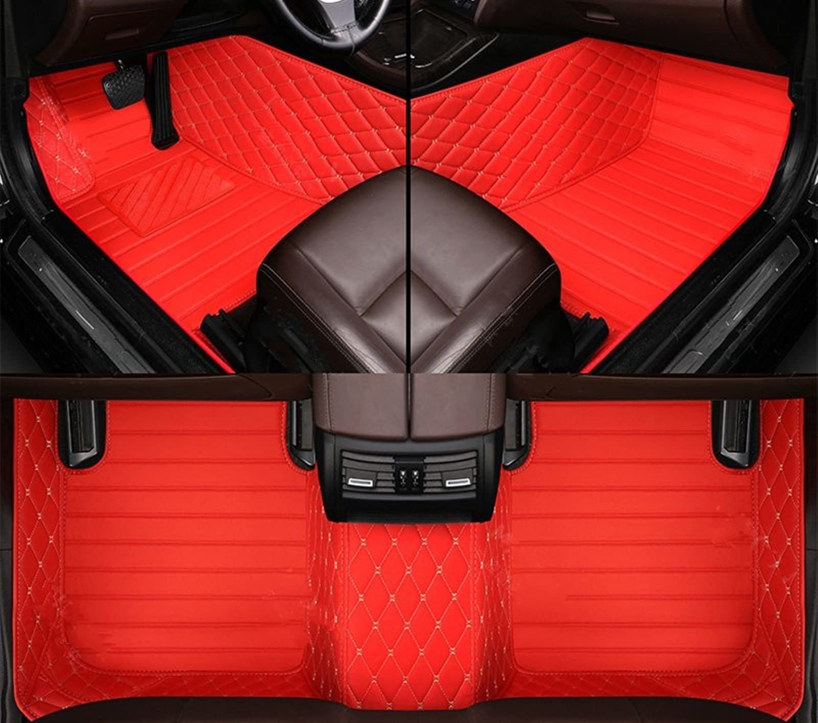 XYUOIS Fußmatten Auto Kompatibel Mit Jeep Für Compass 2012 2013 2014 2015 2016 2017 2007 2008 2009 2010 2011 Auto-Fußmatten, Auto-Fußpolster, Teppichabdeckung(2) von XYUOIS