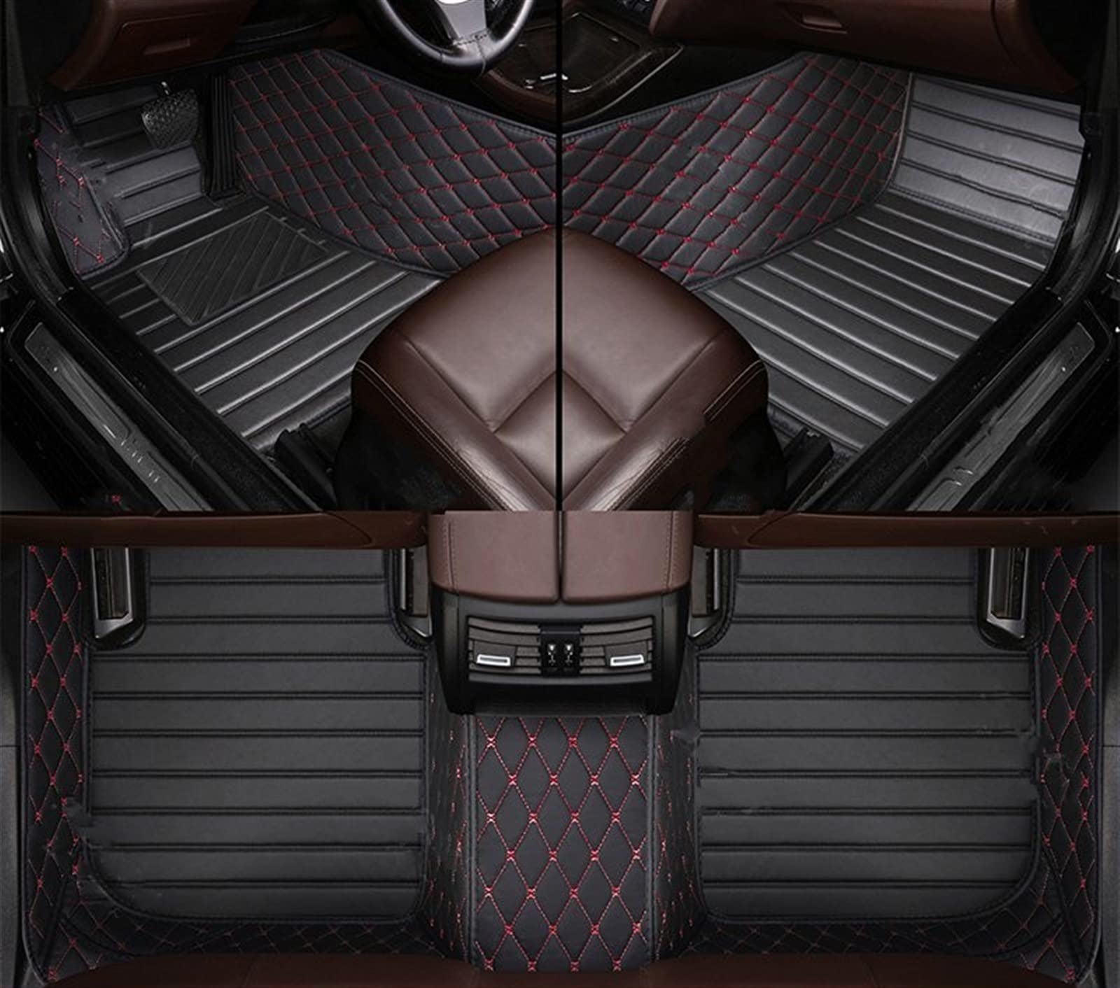 XYUOIS Fußmatten Auto Kompatibel Mit Jeep Für Wrangler Viertürer 2011 2012 2013 2014 2015 2016 2017. Auto-Fußmatten, Individuelle Auto-Fußpolster, Teppich-Anti-Rutsch-Matte(5) von XYUOIS