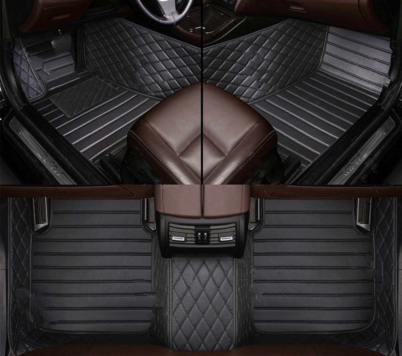 XYUOIS Fußmatten Auto Kompatibel Mit Peugeot 308 2012 2013 2014 2015 2016 2017 Auto-Fußpolster, Auto-Teppichbezug, Innenzubehör, Auto-Fußmatten(6) von XYUOIS