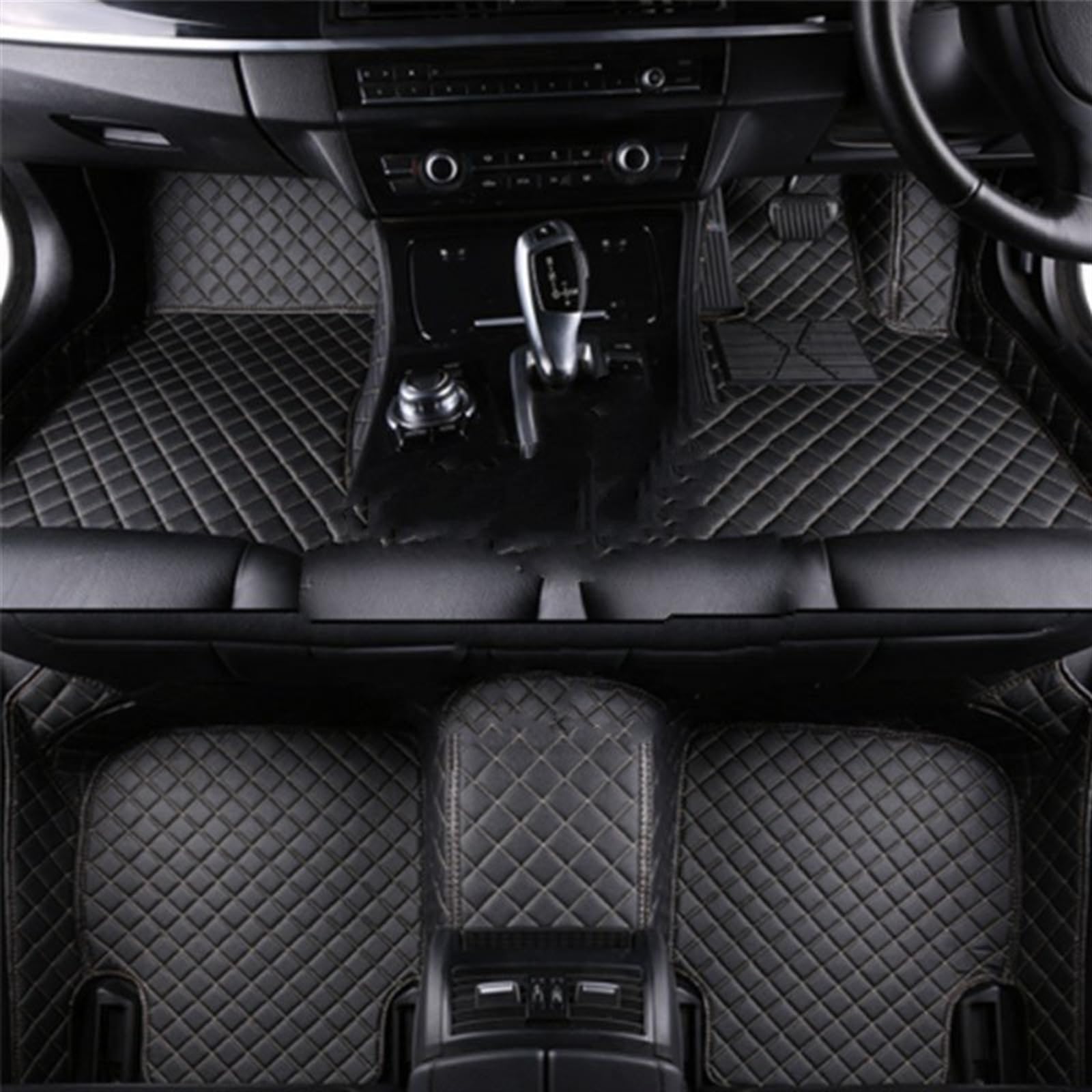 XYUOIS Fußmatten Auto Kompatibel Mit Toyota Für Highlander 2015 2021 2020 2019 2018 2017 2016 7 Sitze RHD Teppiche Auto Fußmatten Auto Innen Armaturenbrett Teppich Zubehör(color1) von XYUOIS