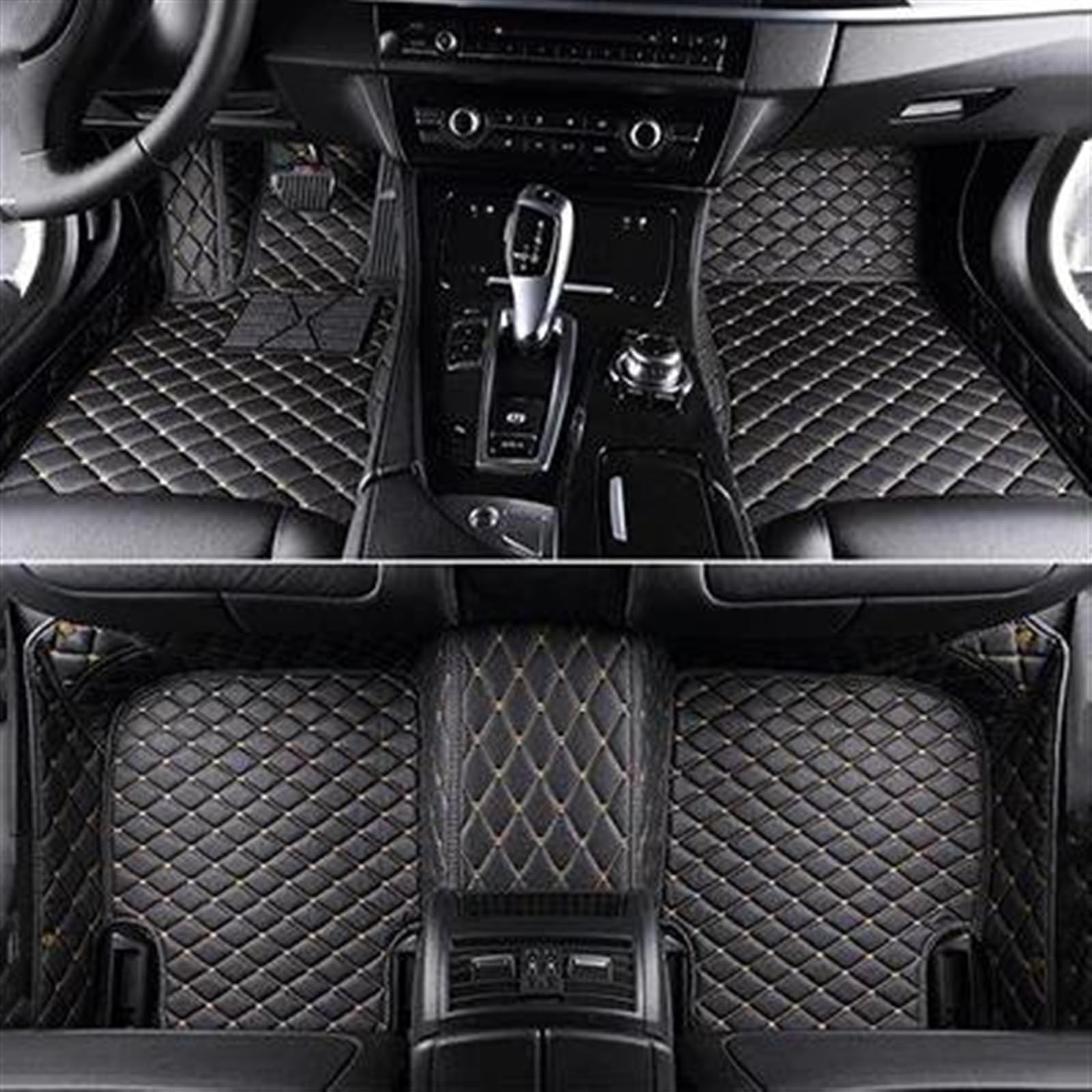 XYUOIS Fußmatten Auto Kompatibel Mit Volvo V40 2013 2014 2015 2016 2017 2018 2019. Maßgeschneiderte Auto-Fußmatten, Innendetails, Autozubehör, Teppich-Fußraummatten(6) von XYUOIS
