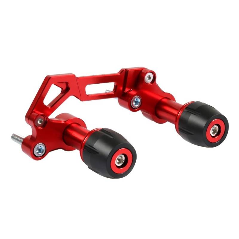 XYUOIS Kompatibel Mit Forza 350 2020 2021 2022 Motorrad-Schalldämpfer-Schieberegler, Hinterer Schutz, Crash-Schiebeschutz Motorrad Frame Sliders Gabel(Red) von XYUOIS