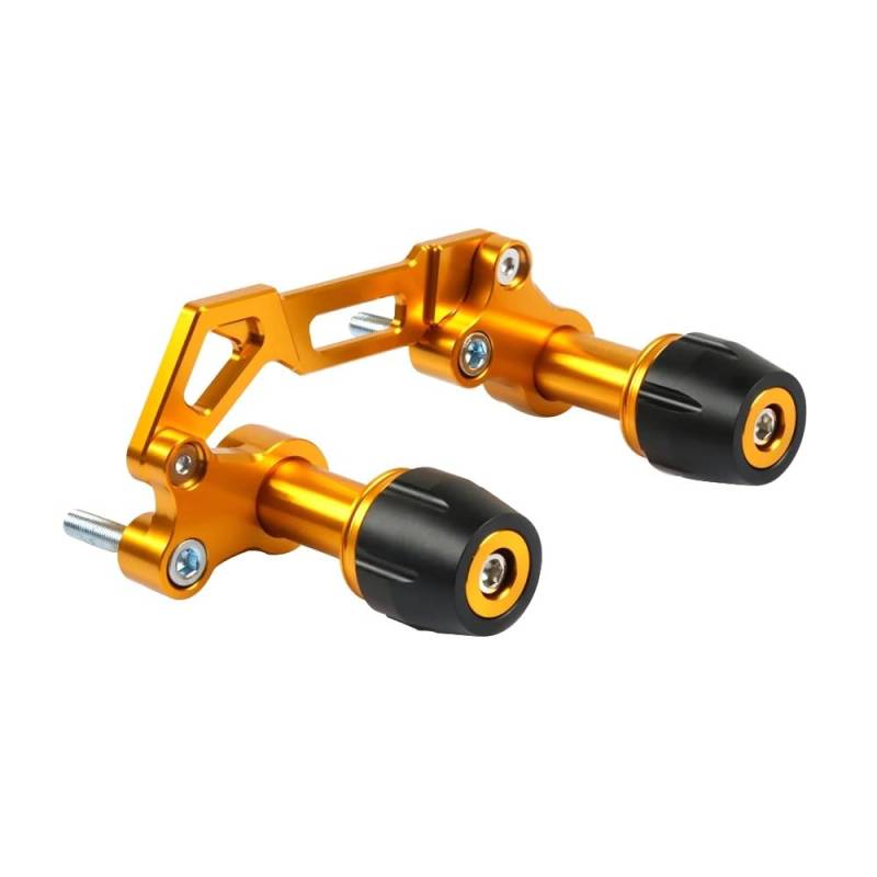 XYUOIS Kompatibel Mit Forza 350 2020 2021 2022 Motorrad-Schalldämpfer-Schieberegler, Hinterer Schutz, Crash-Schiebeschutz Motorrad Frame Sliders Gabel(Yellow) von XYUOIS