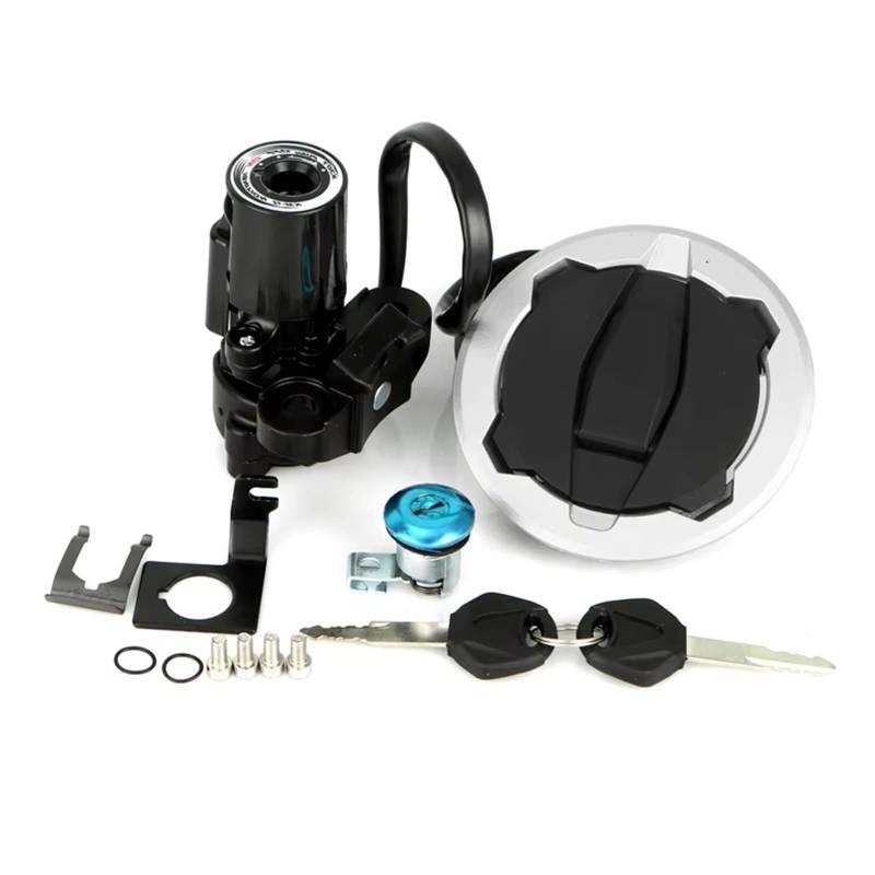 XYUOIS Kompatibel Mit Für ER400 Für Z400 2019 2020 2021 2022 Motorrad-Zündschalter, Tankdeckel, Schlüsselschloss, Set, Motorzubehör zündschloss von XYUOIS