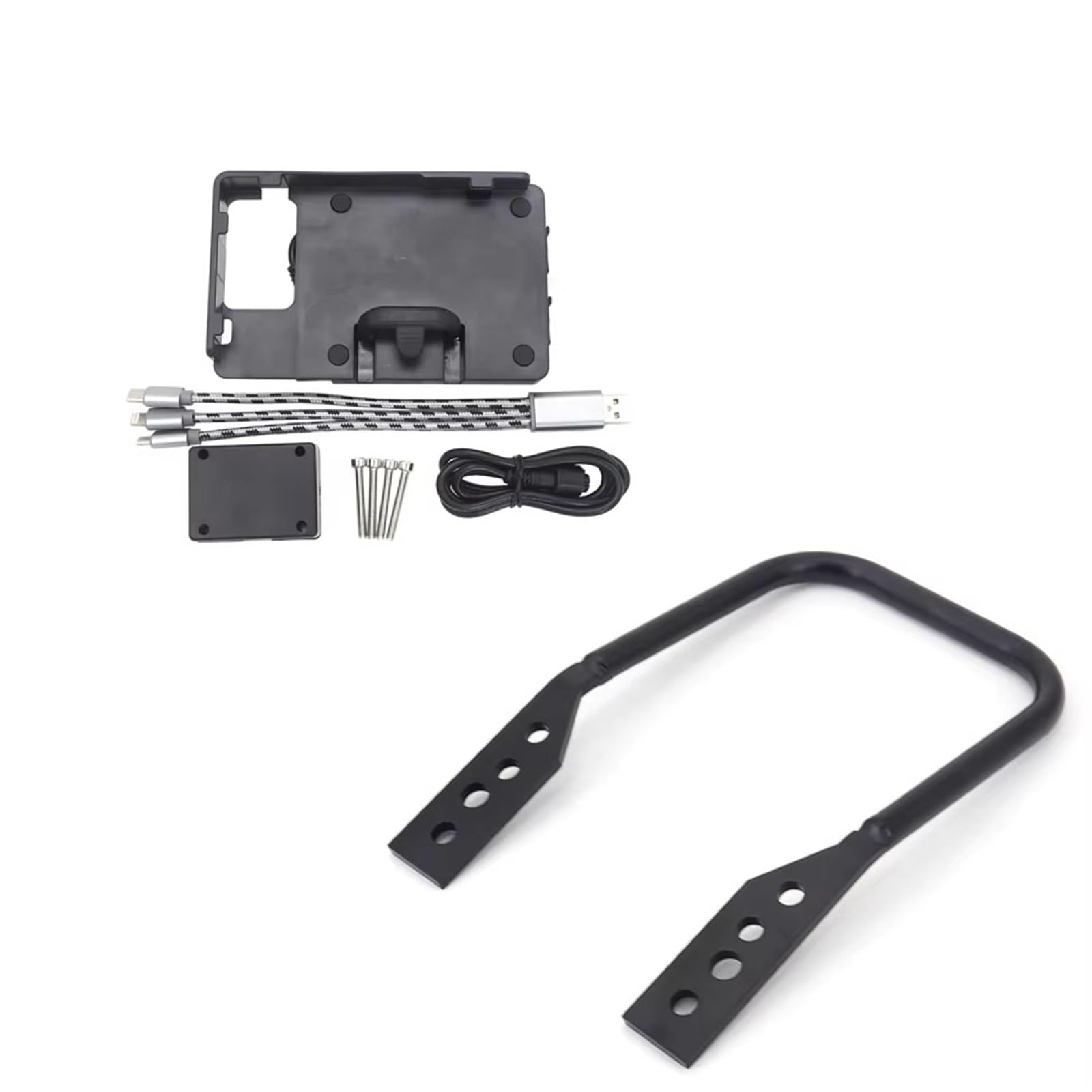 XYUOIS Kompatibel Mit Für F850GS Für Abenteuer 2019 2020 2021 2022 Motorrad-GPS-Navigationsplattenhalterung Handyständerhalter Halterungen für Navigationsgeräte(Black C) von XYUOIS