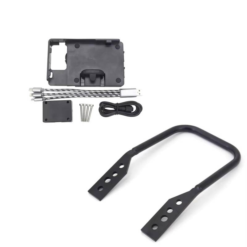 XYUOIS Kompatibel Mit Für F850GS Für Abenteuer 2019 2020 2021 2022 Motorrad-GPS-Navigationsplattenhalterung Handyständerhalter Halterungen für Navigationsgeräte(Black C) von XYUOIS