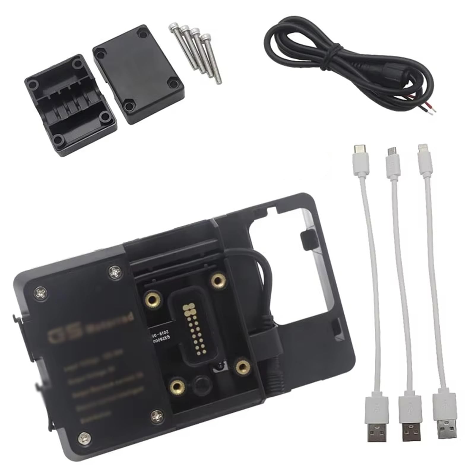 XYUOIS Kompatibel Mit Suzuki Für DL 650 Für V-Strom 650 2004 2005 2006 2007 2008 2009 2010 2011 GPS-Navigations-Handy-Lenkerhalterungsadapter Halterungen für Navigationsgeräte(Black A) von XYUOIS