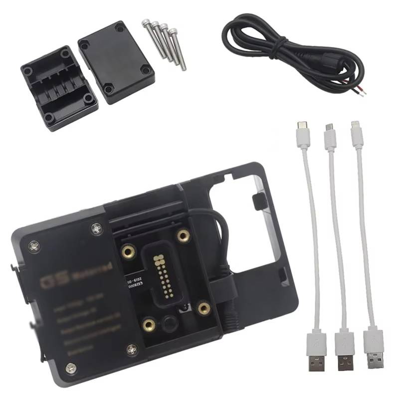 XYUOIS Kompatibel Mit Suzuki Für DL 650 Für V-Strom 650 2004 2005 2006 2007 2008 2009 2010 2011 GPS-Navigations-Handy-Lenkerhalterungsadapter Halterungen für Navigationsgeräte(Black A) von XYUOIS