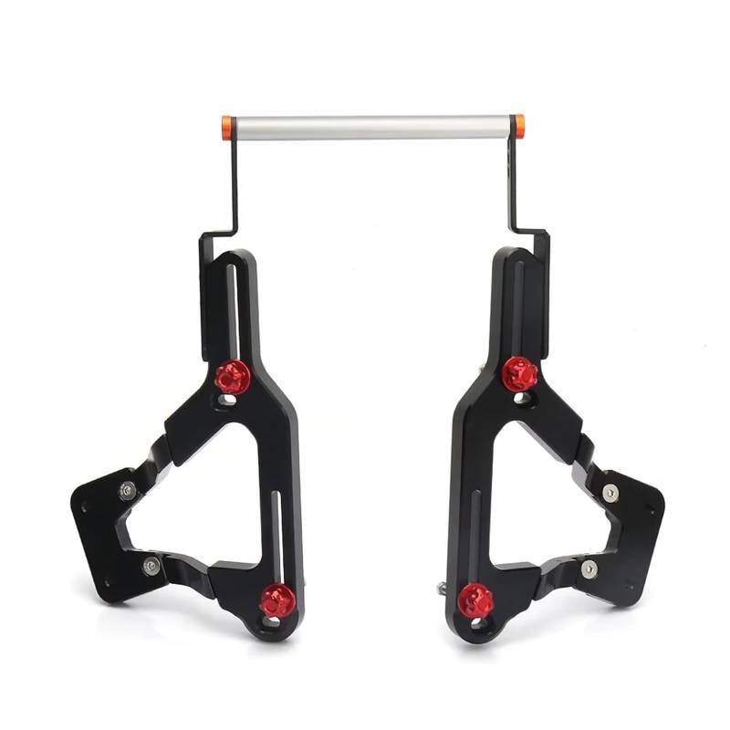 XYUOIS Kompatibel Mit Yamaha Für NMAX 155 2020 2021 2022 2023 Motorrad Schwarz GPS-Telefon-Navigationshalterung Spiegelhalterhalterung Halterungen für Navigationsgeräte(Black B) von XYUOIS