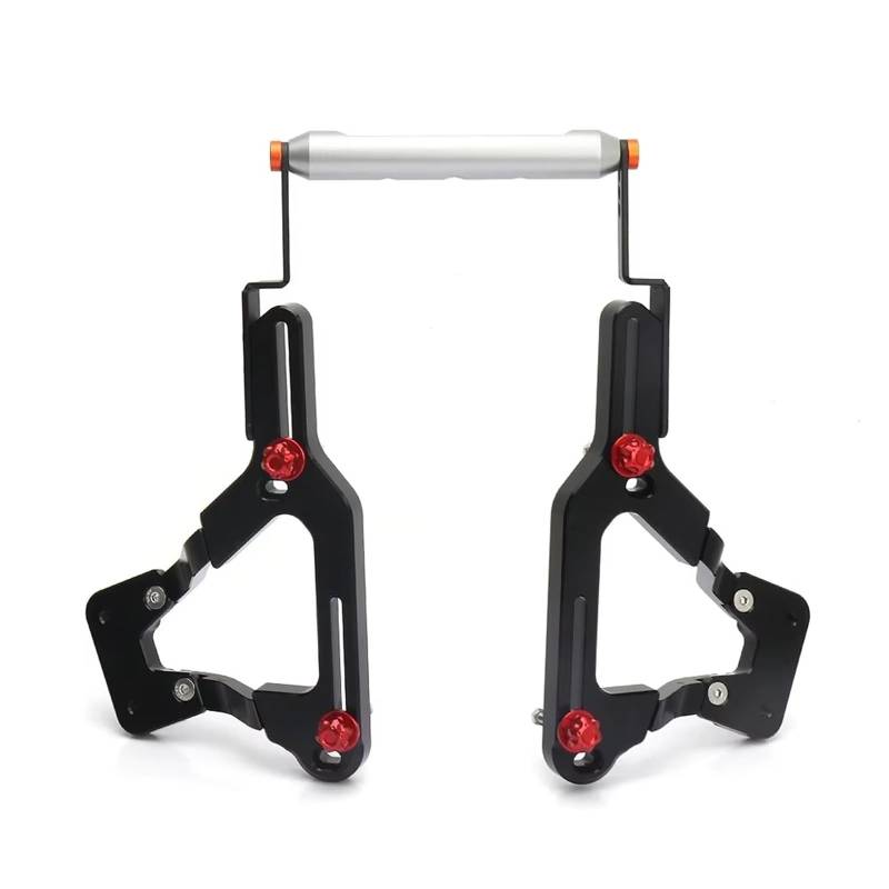 XYUOIS Kompatibel Mit Yamaha Für NMAX 155 2020 2021 2022 2023 Motorrad Schwarz GPS-Telefon-Navigationshalterung Spiegelhalterhalterung Halterungen für Navigationsgeräte(Black C) von XYUOIS