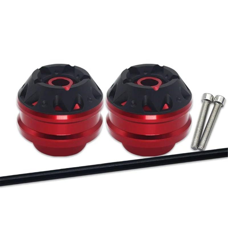 XYUOIS Kompatibel Mit Yamaha Für YZF-R1 Für R1m 2015-2023 Fallschutz Motorrad Vorder- Und Hinterachse Gabel Rad Crash Slider Cap Pad Motorrad Frame Sliders Gabel(Front Red) von XYUOIS