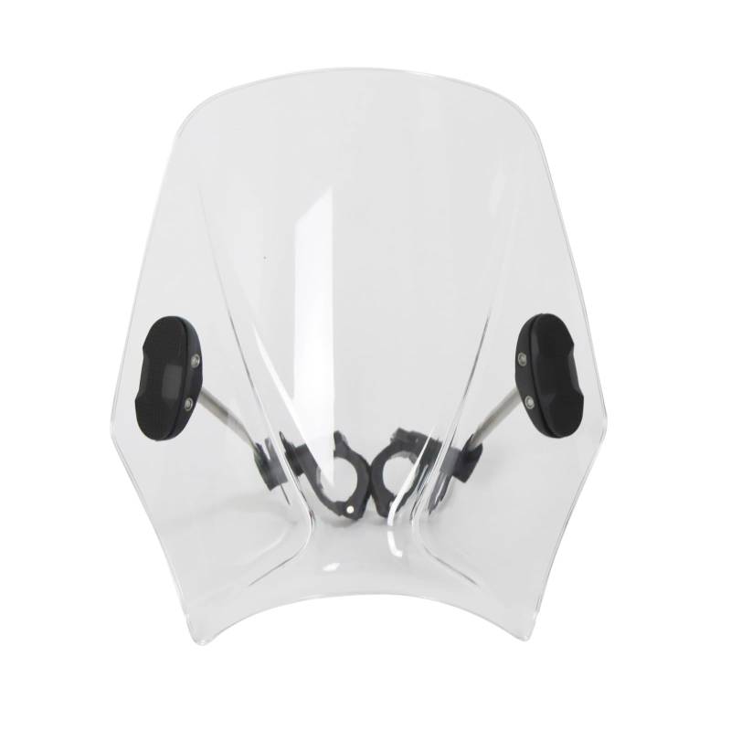 XYUOIS Motorrad Windshield Universal Motorrad Windschutzscheibe Windschutzscheibe Runder Scheinwerfer Für Straßenräder Windabweiser Zubehör(Transparent) von XYUOIS
