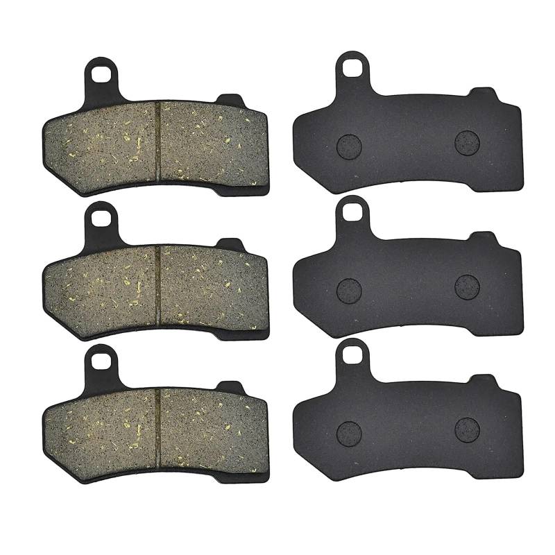 XYUOIS Motorräder Bremsbeläge Kompatibel Mit Vrscaw Für V-Rod 2007, Motorrad-Bremsbeläge Vorne Und Hinten, Ersatz-Motorrad-Bremsbeläge, Moto-Teile(3 Pair) von XYUOIS
