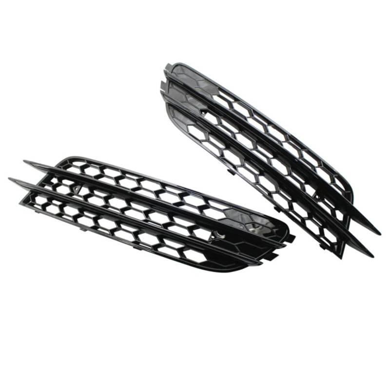 XYUOIS Nebelscheinwerfer Gitter Kompatibel Mit A6 Für C7 2012 2013 2014 2015 Auto-Nebelscheinwerfer-Abdeckung, Wabengitter, Nebelscheinwerfer-Grill-Trim-Lünette 4G0807682(Black) von XYUOIS