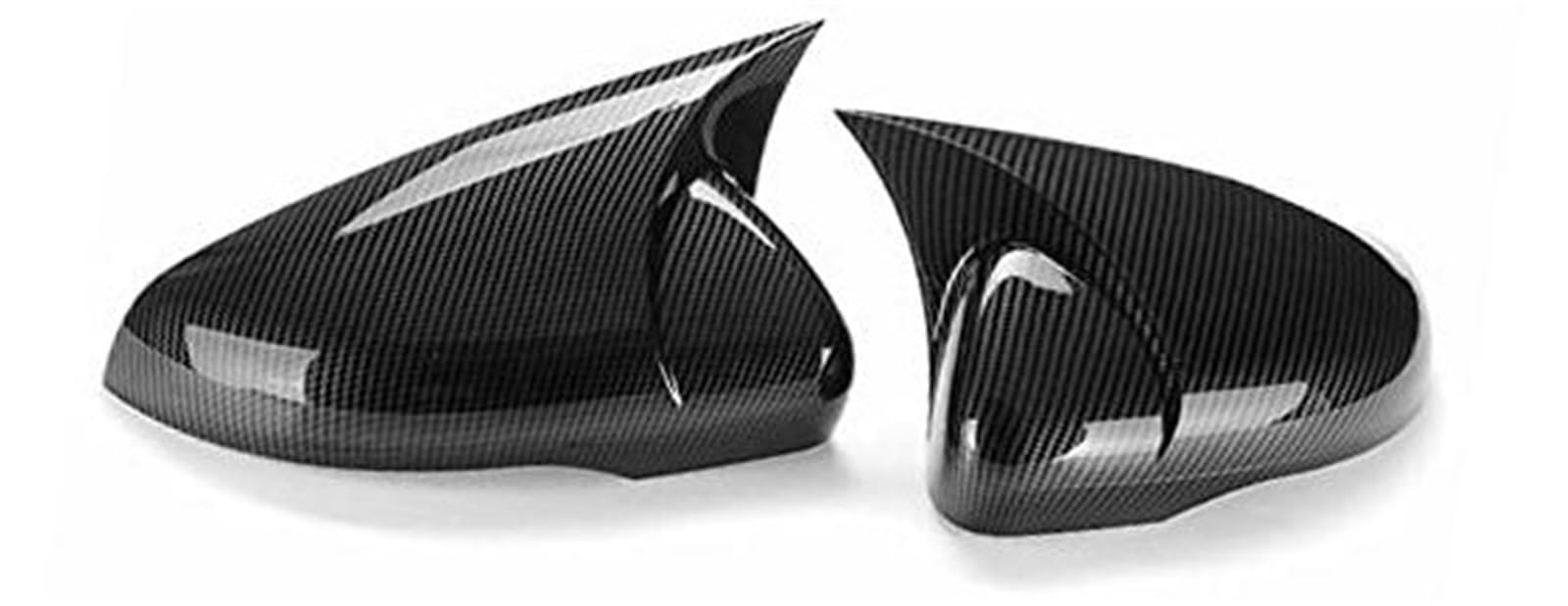 XYWOPO 1 Paar, for VW, for Volkswagen, for Golf, 6 MK6 GTI GTD 2009–2013, Auto-Seiten-Rückspiegel-Abdeckungskappen Auto-Außenspiegelabdeckung(Black Carbon Fiber Look) von XYWOPO