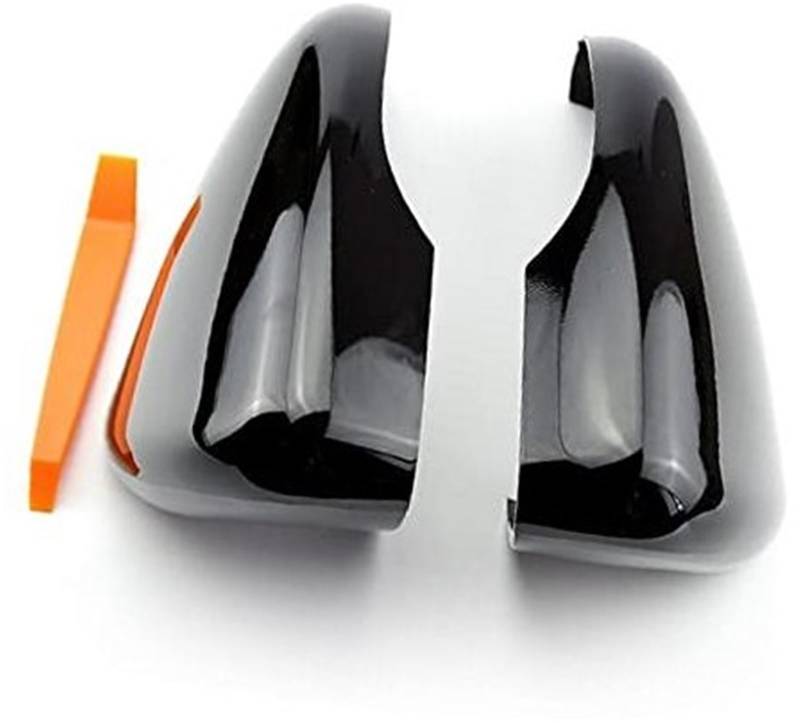 XYWOPO 1 Paar Auto-Rückspiegel-Abdeckungsschutz, for Golf, 6 MK6 R VI 2009–2013, schwarz, 5K0857537, Zubehör for Auto-Rückspiegelabdeckungen Auto-Außenspiegelabdeckung(Black Bright Black) von XYWOPO