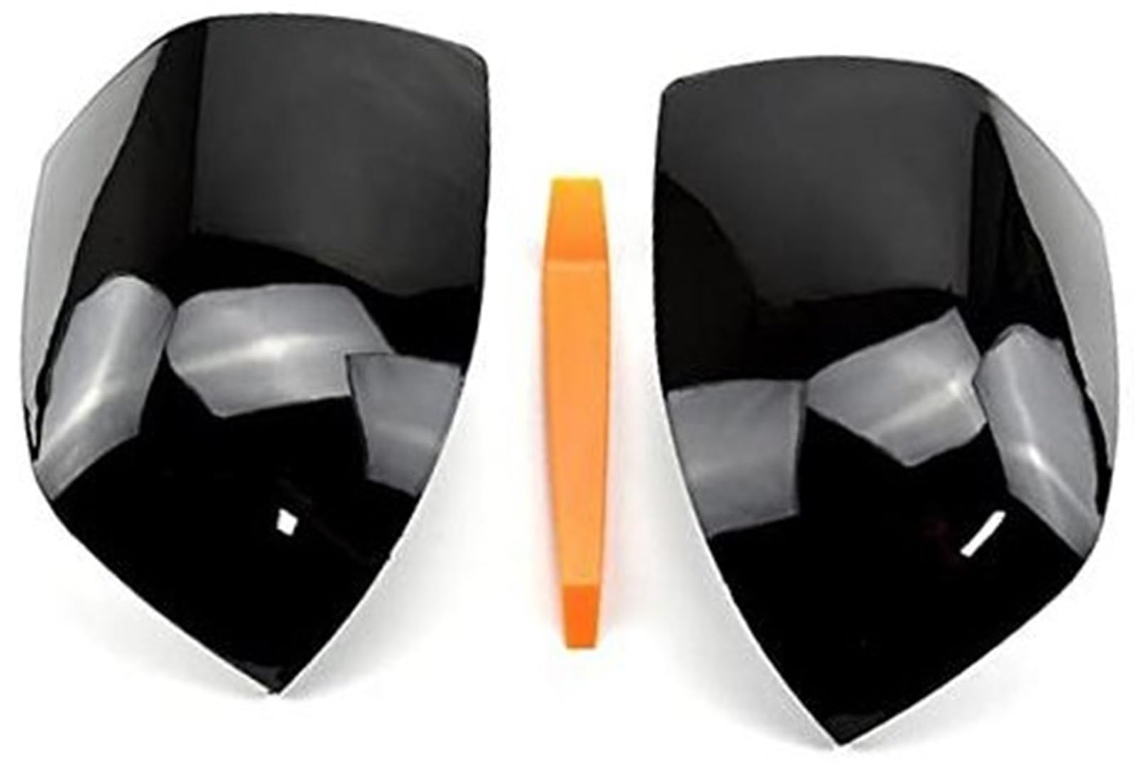 XYWOPO 1 Paar Auto-Rückspiegelabdeckungen, Rückspiegelabdeckung, for Ford, 2005–2008, for Focus, Auto-Ersatzteile Auto-Außenspiegelabdeckung(Black No Light-1) von XYWOPO