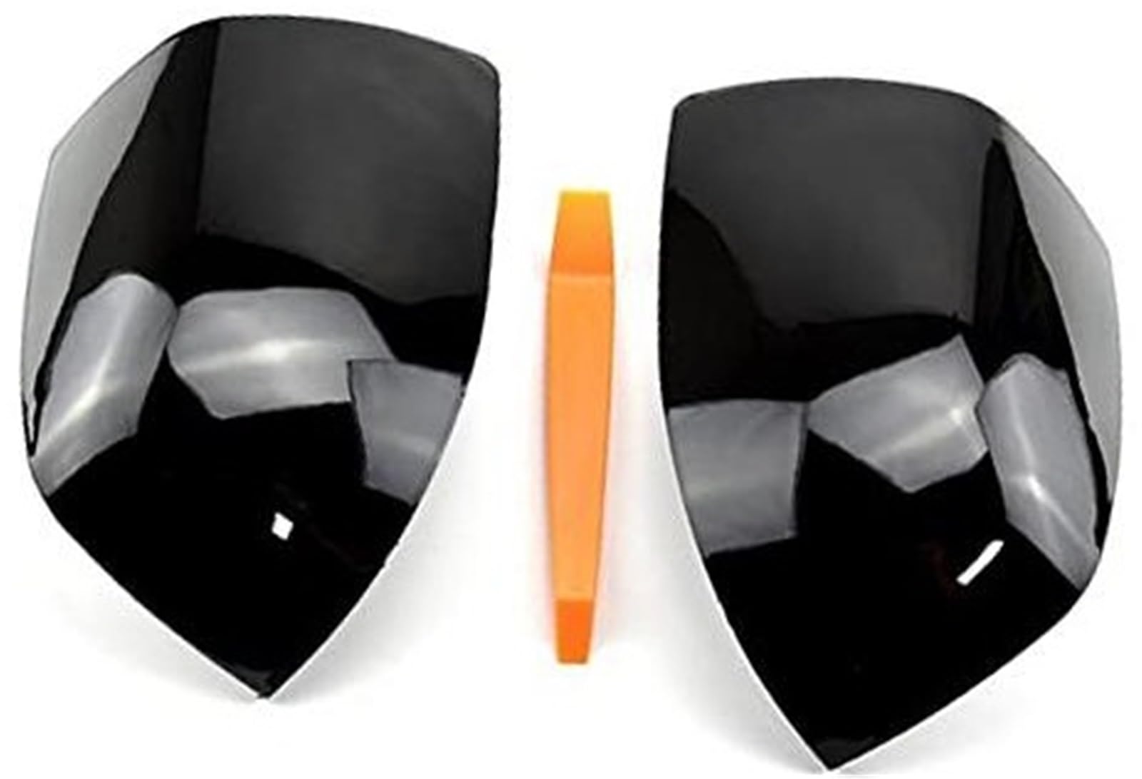 XYWOPO 1 Paar Auto-Rückspiegelabdeckungen, Rückspiegelabdeckung, for Ford, for Focus, 2005–2008, Auto-Ersatzteil-Zubehör Auto-Außenspiegelabdeckung(Black No Light-1) von XYWOPO