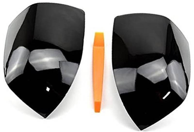 XYWOPO 1 Paar Auto-Rückspiegelabdeckungen, Rückspiegelabdeckung, for Ford, for Focus, 2005–2008, Auto-Ersatzteil-Zubehör Auto-Außenspiegelabdeckung(Black No Light-1) von XYWOPO