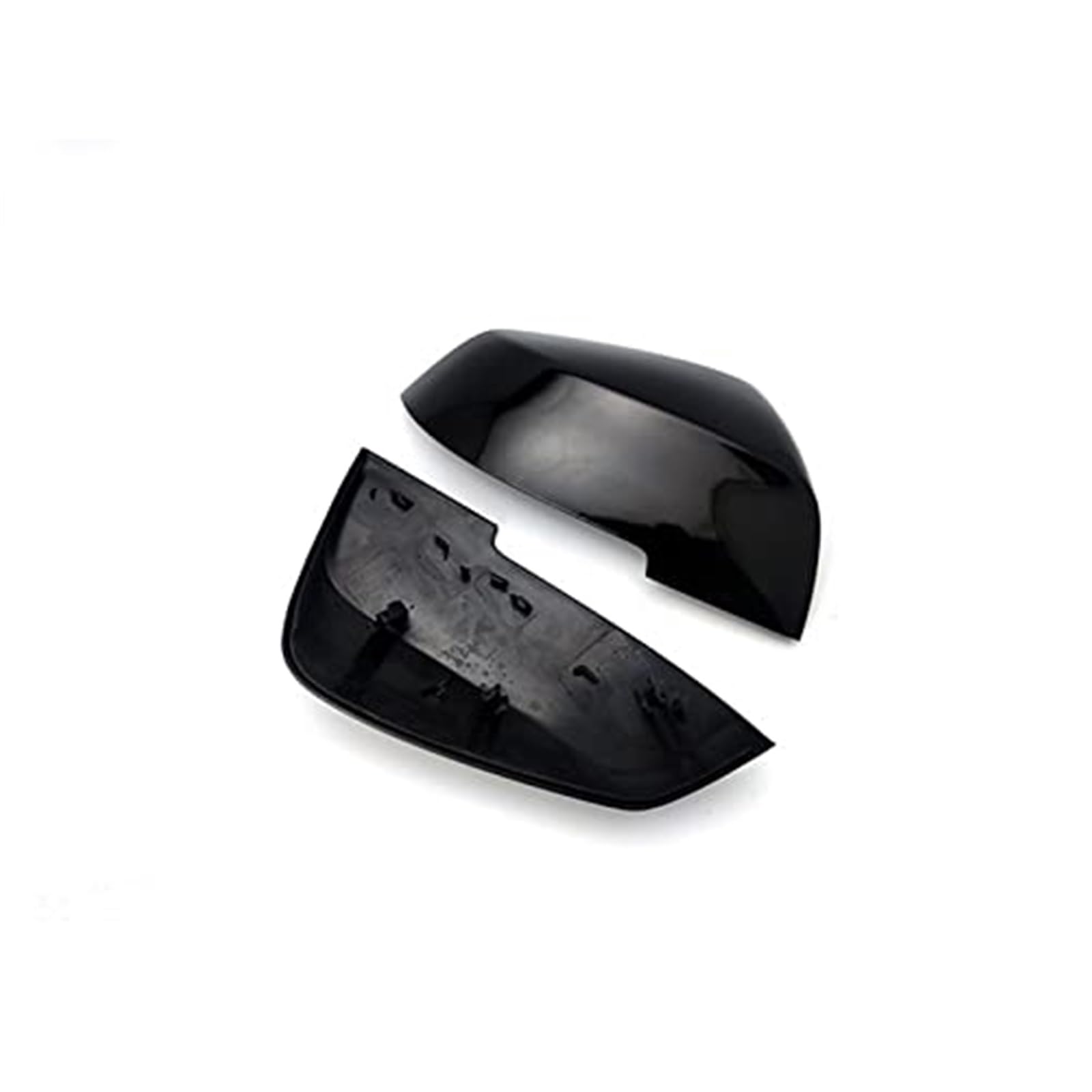 XYWOPO 1 Paar Rückspiegel-Abdeckkappen Carbon Black, for, Serie 1 2 3 4 XM 220i 328i 420i F20 F21 F22 F23 F30 F32 F33 F36 X1 Ersatzabdeckungen Auto-Außenspiegelabdeckung(Black Black) von XYWOPO