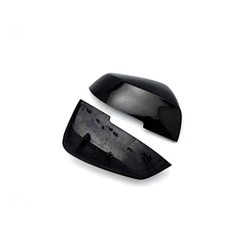 XYWOPO 1 Paar Rückspiegel-Abdeckkappen Carbon Black, for, Serie 1 2 3 4 XM 220i 328i 420i F20 F21 F22 F23 F30 F32 F33 F36 X1 Ersatzabdeckungen Auto-Außenspiegelabdeckung(Black Black) von XYWOPO