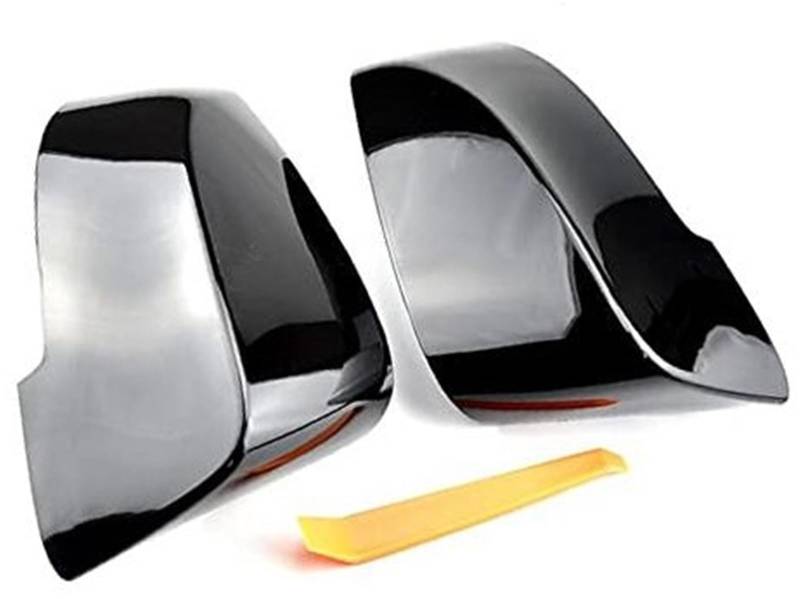 XYWOPO 1 Paar Rückspiegelabdeckungen, for, 5 6 7 Series F10 F18 F11 F06 F07 F12 F13 F01 2014–2016 Seitenflügel-Rückspiegelgehäuseabdeckungen Auto-Außenspiegelabdeckung(Black Bright Black) von XYWOPO