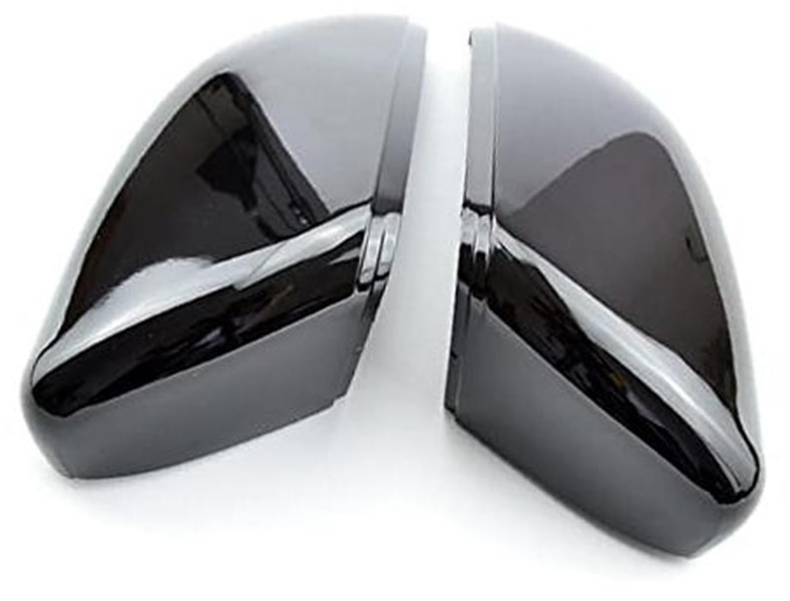 XYWOPO 1 Paar glänzend Schwarze Carbon-Schwarz-Flügeltür-Rückspiegelabdeckung, for VW, for Touran, for Golf, Mk6 Auto-Außenspiegelabdeckung(Black Bright Black) von XYWOPO