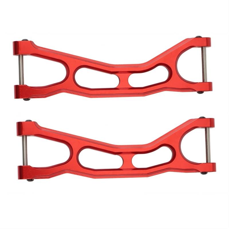 XYWOPO 2 Stück Metall-Aufhängungsarme vorne und hinten, for Traxxas, for X-Maxx 6S 8S 1/5 RC-Auto-Upgrade-Teile Querlenker für Autoaufhängung(Red) von XYWOPO