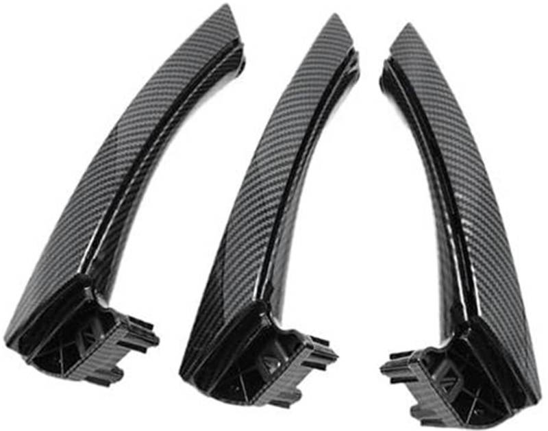 XYWOPO 51419150335L, for, 3er E90 E91 E92 316 318 320 325 328i 2004 2005–2012, kompletter Satz LHD RHD Beifahrer-Innentürgriff-Abdeckungsverkleidung Auto-Innentürgriff(Black RHD Set Carbon) von XYWOPO
