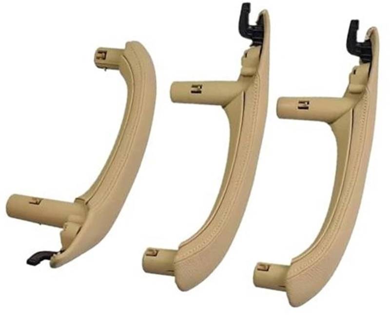 XYWOPO Auto-Innentür-Zuggriff-Lederbezug-Set, Ersatz-LHD RHD, for, X3 X4 F25 F26 2010–2016 51417248502R Auto-Innentürgriff(Black 3-lhd-beige) von XYWOPO