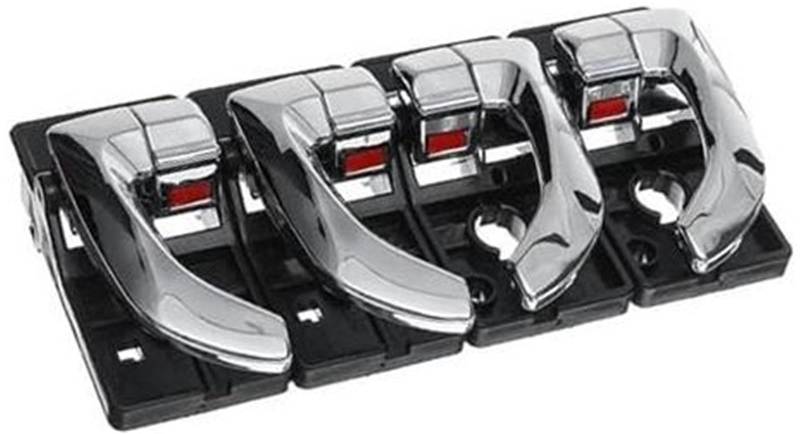 XYWOPO Auto-Innentürinnengriff Links rechts Set Zubehör 82620-2Z02, for Hyundai, for Tucson 2005 2006 2007 2008 2009 Auto-Innentürgriff(Black 4pcs Chrome) von XYWOPO