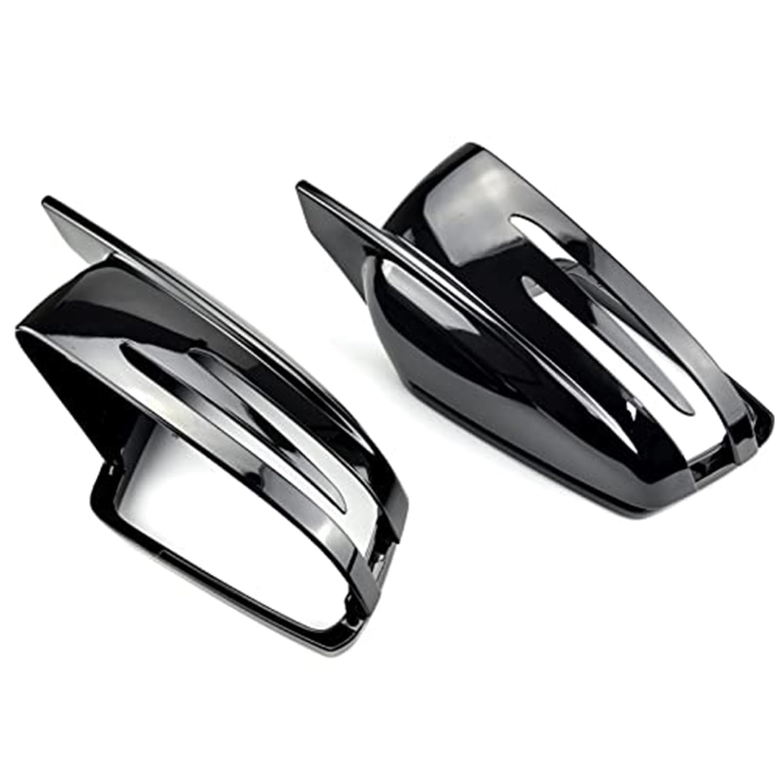 XYWOPO Auto-Links-/Rechts-Außenspiegel-Rückspiegel, schwarzes Gehäuse, for, for, C-Klasse W176 W246 W204 W212 W221 CLS X156 C117 Ersatzabdeckungen Auto-Außenspiegelabdeckung(Black Bright Black) von XYWOPO