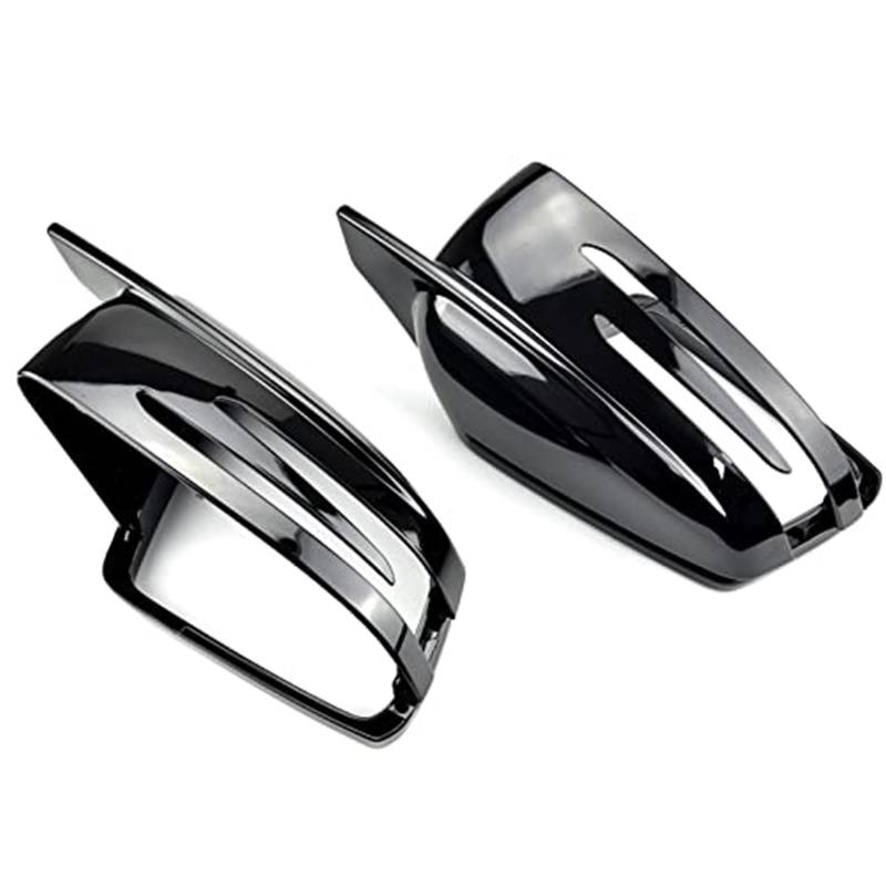 XYWOPO Auto-Links-/Rechts-Außenspiegel-Rückspiegel, schwarzes Gehäuse, for, for, C-Klasse W176 W246 W204 W212 W221 CLS X156 C117 Ersatzabdeckungen Auto-Außenspiegelabdeckung(Black Bright Black) von XYWOPO