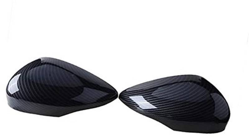 XYWOPO Auto-Seitenspiegelabdeckung, Rückspiegelkappen, Ersatz for Automobil-Außenteile, for Ford, for Fiesta, MK7 2008–2017 Auto-Außenspiegelabdeckung(Black Carbon Fiber Pattern) von XYWOPO