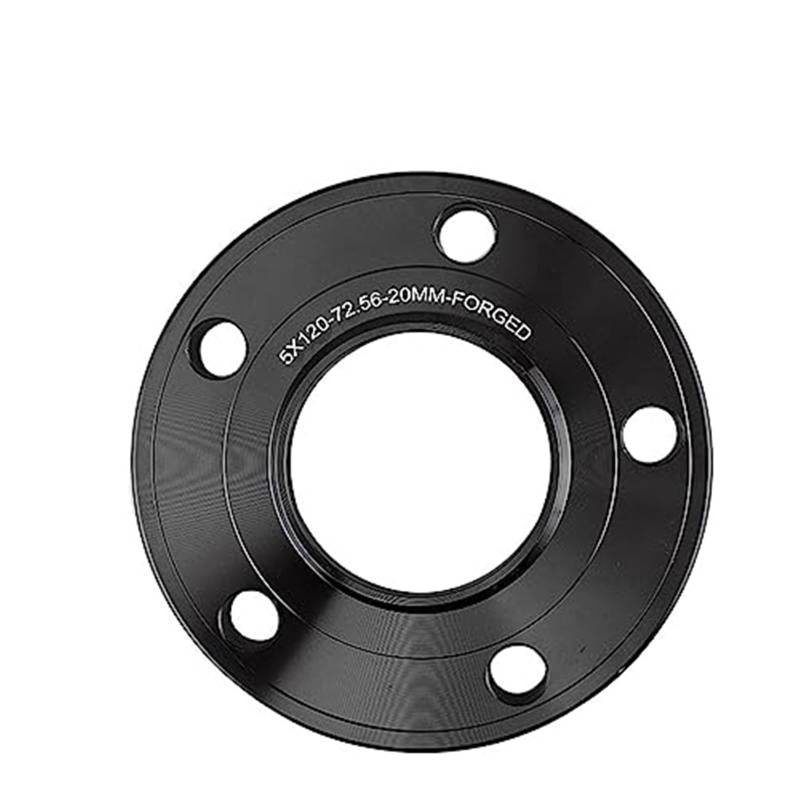 XYWOPO Autoraddichtung, 1 Stück, 5 Löcher, Spurverbreiterungen, T6-Aluminiumadapter 5x130 CB 71,6 mm, für, for Q7 4L Spurverbreiterungen Auto-Radverbreiterungen(Black) von XYWOPO