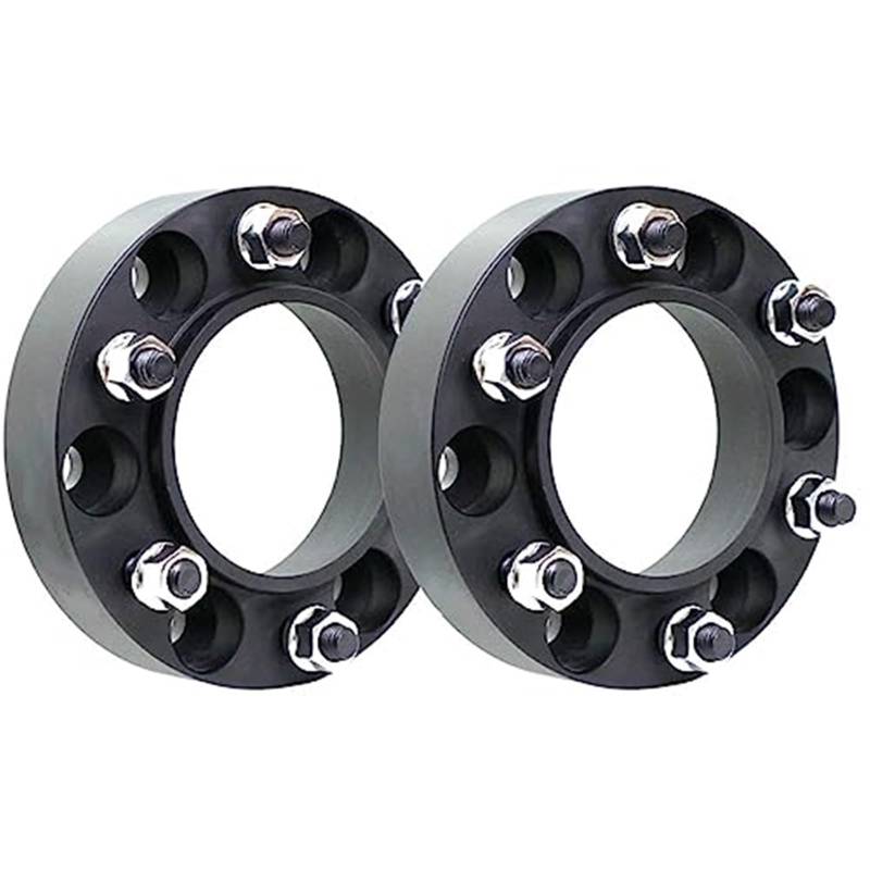XYWOPO Autoraddichtung, 2-teiliger PCD 6x139,7 93,1 mm Spurverbreiterung aus Aluminiumlegierung, for Bronco/Endeavour/Everest/Ranger Auto-Radverbreiterungen(Black) von XYWOPO