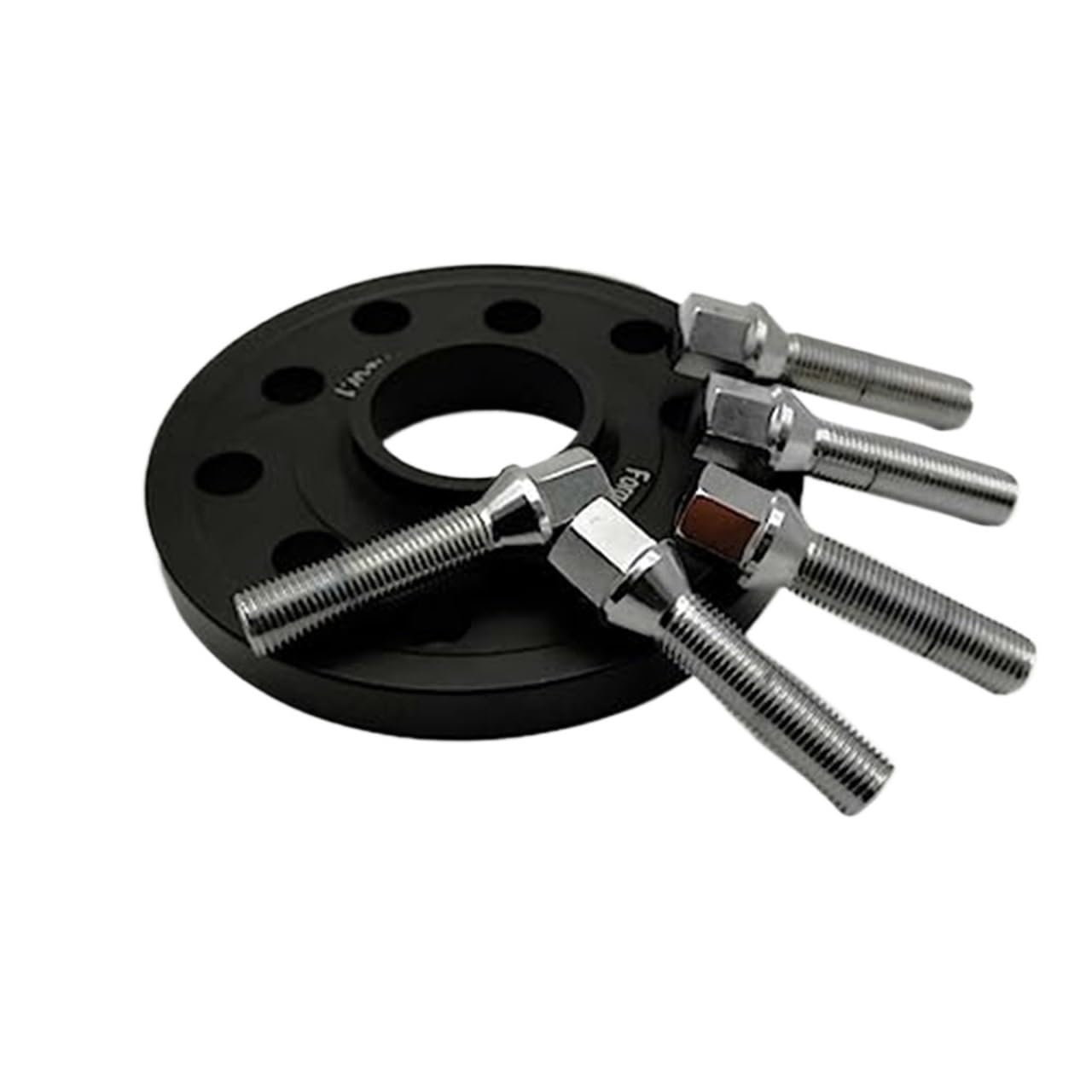 XYWOPO Autoraddichtung 1 Stück, for, Spurverbreiterung, Verbreiterungssatz 5x112 Hubcentric 66.6 Aluminium-Radadapter passend for Spurverbreiterungen Auto-Radverbreiterungen(Black 12mm) von XYWOPO