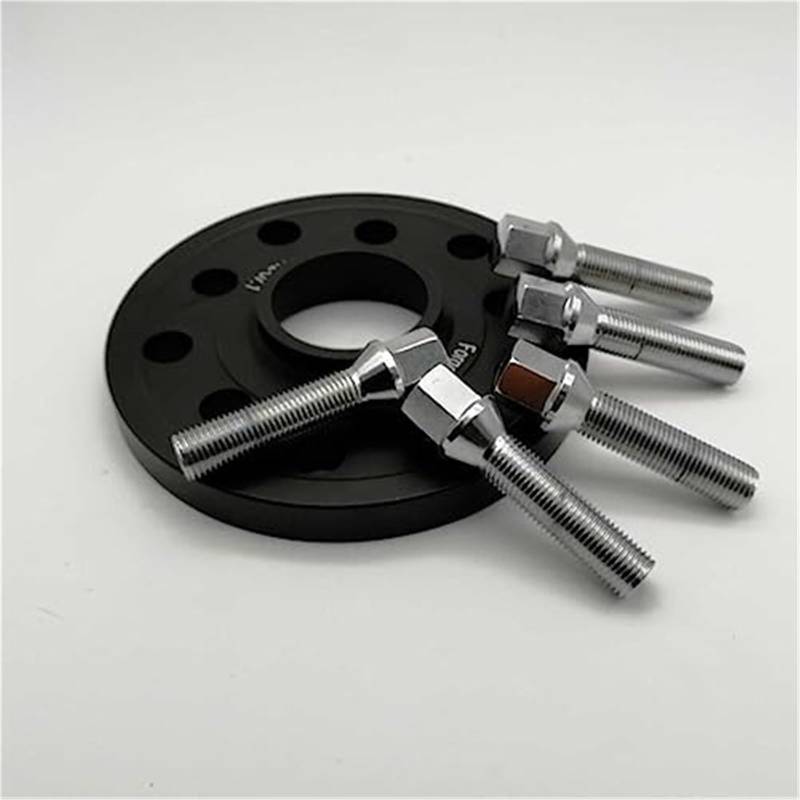 XYWOPO Autoraddichtung 1 Stück, for, Spurverbreiterung, Verbreiterungssatz 5x112 Hubcentric 66.6 Aluminium-Radadapter passend for Spurverbreiterungen Auto-Radverbreiterungen(Black 25mm) von XYWOPO