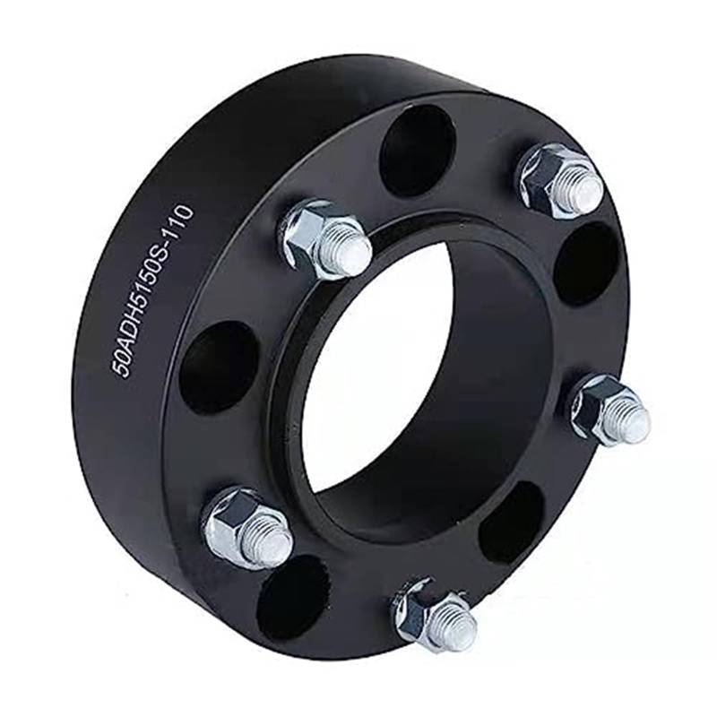 XYWOPO Autoraddichtung 1 Stück, for Land Cruiser, Spurverbreiterungen, Auto-Verbreiterungssatz 5x150 Hubcentric 110 Aluminiumadapter 25-50 mm Spurverbreiterungen Auto-Radverbreiterungen(Black 25mm) von XYWOPO