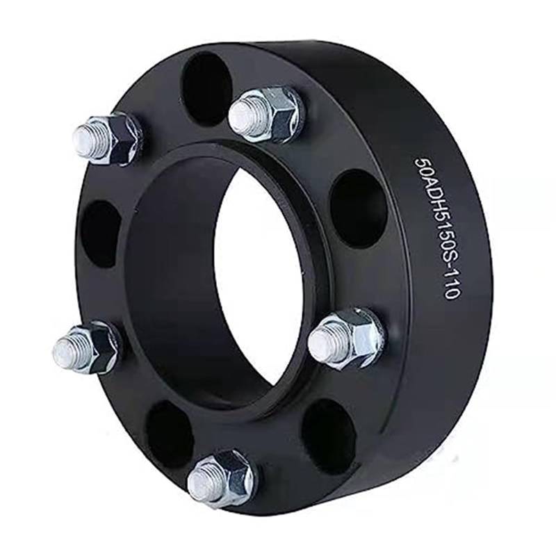 XYWOPO Autoraddichtung 1 Stück, for Lexus, for LX57 Spurverbreiterungen Auto-Verbreiterungssatz 5x150 Hubcentric 110 Aluminiumadapter 25-50 mm Spurverbreiterungen Auto-Radverbreiterungen(Black 25mm) von XYWOPO