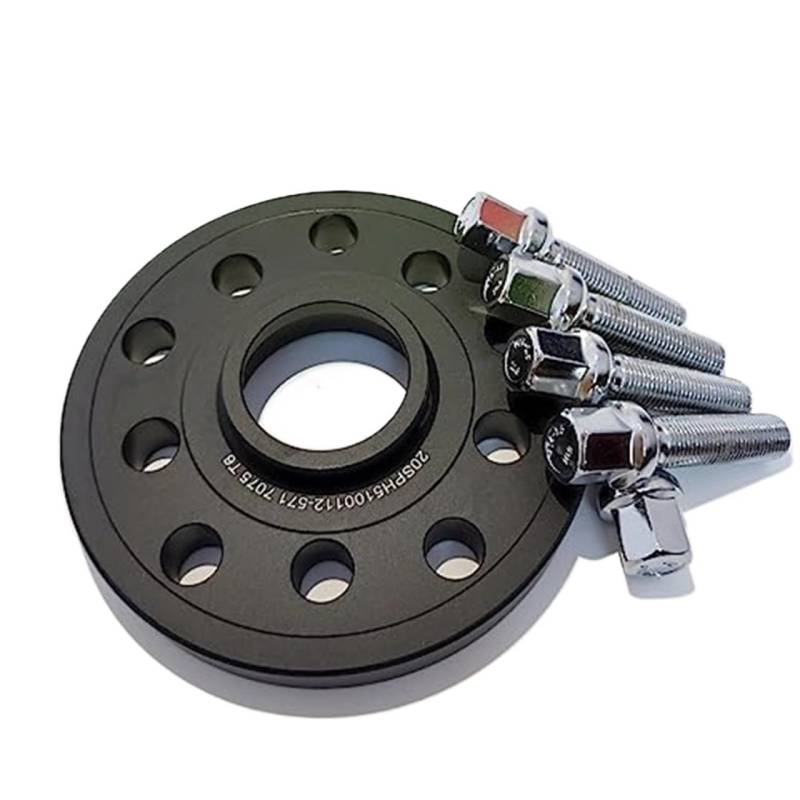 XYWOPO Autoraddichtung 1 Stück, für, for Amarok Spurverbreiterungen + 5 Bolzen 5x120 Hubcentric 65,1 mm Auto-Aluminium-Adapter Spurverbreiterungen Auto-Radverbreiterungen von XYWOPO